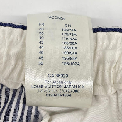 LOUIS VUITTON ルイヴィトン RM211V DA2 HLP03W 21SS ブルー コットン ストライプモノグラム パジャマパンツ ボトムス