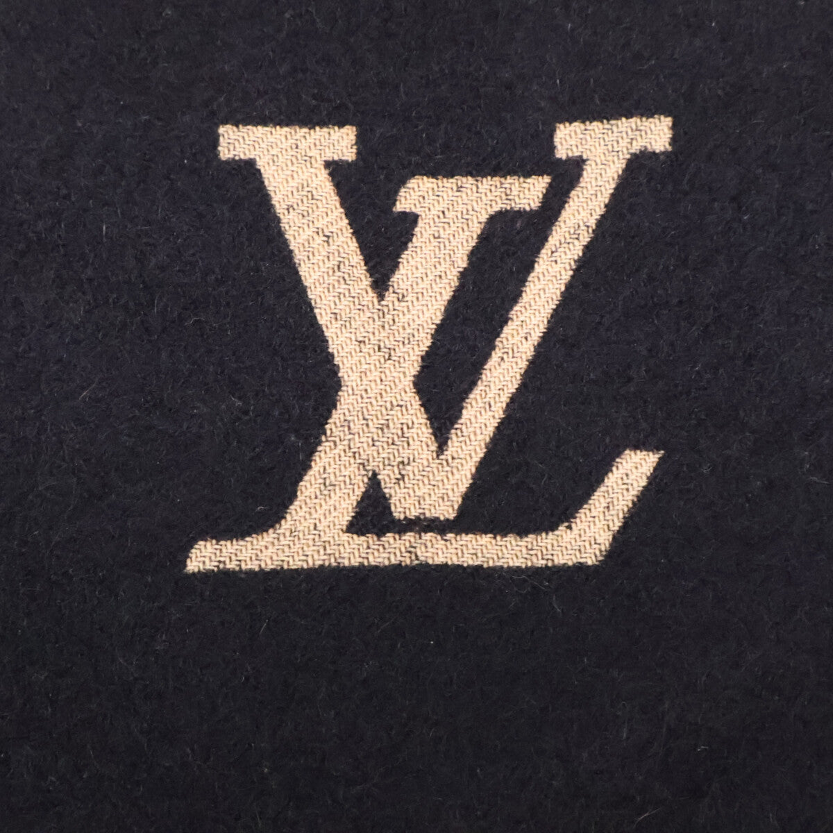 LOUIS VUITTON ルイヴィトン LVロゴ カシミヤ フリンジ マフラー