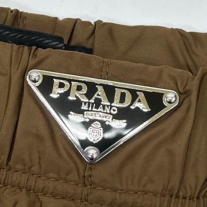 PRADA プラダ UB372 24年 ブラウン Re-Nylon/リナイロン 三角ロゴプレート スイムショーツ ショートパンツ ボトムス