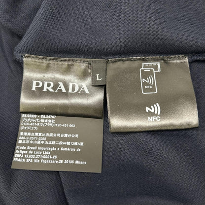 PRADA プラダ UJN444 23年 ネイビー 三角ロゴ 半袖ポロシャツ トップス