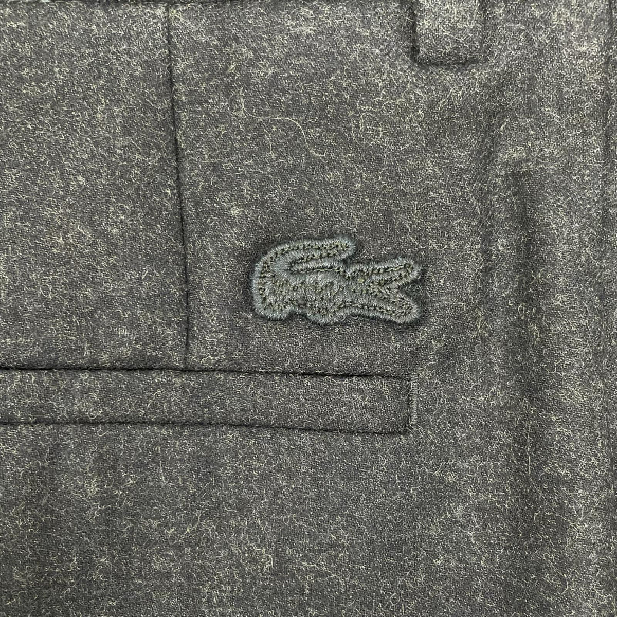 Lacoste ラコステ HH9227-10 ネイビー ストレートフィットフェルテッドウールプリーツパンツ ボトムス