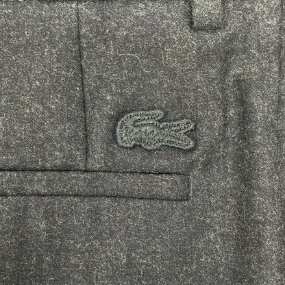 Lacoste ラコステ HH9227-10 ネイビー ストレートフィットフェルテッドウールプリーツパンツ ボトムス