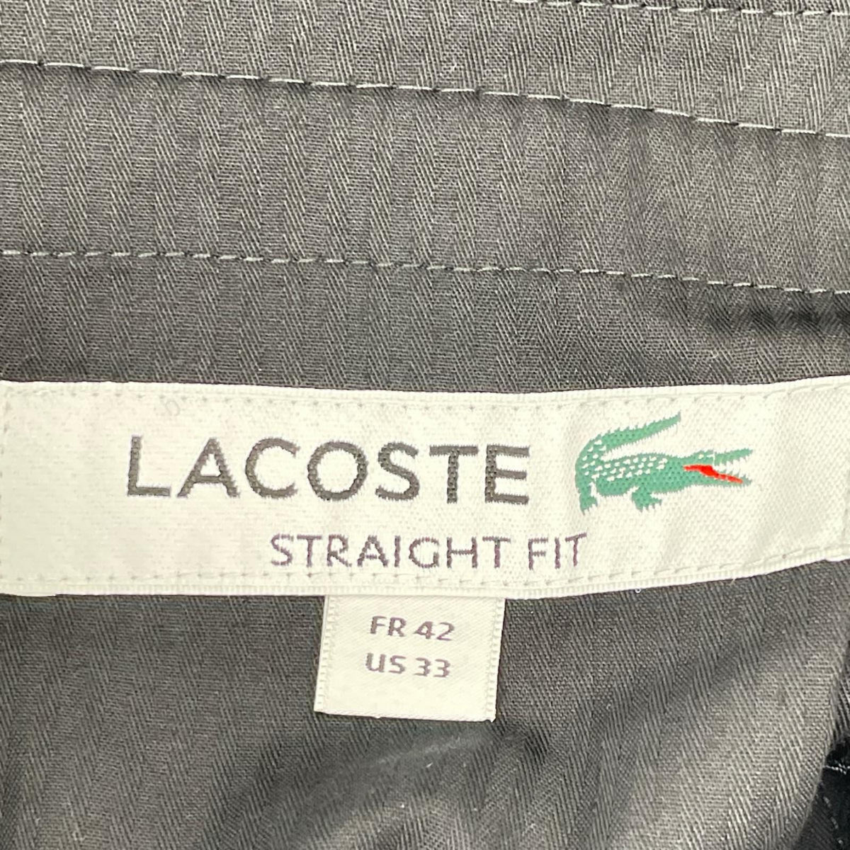 Lacoste ラコステ HH9227-10 ネイビー ストレートフィットフェルテッドウールプリーツパンツ ボトムス