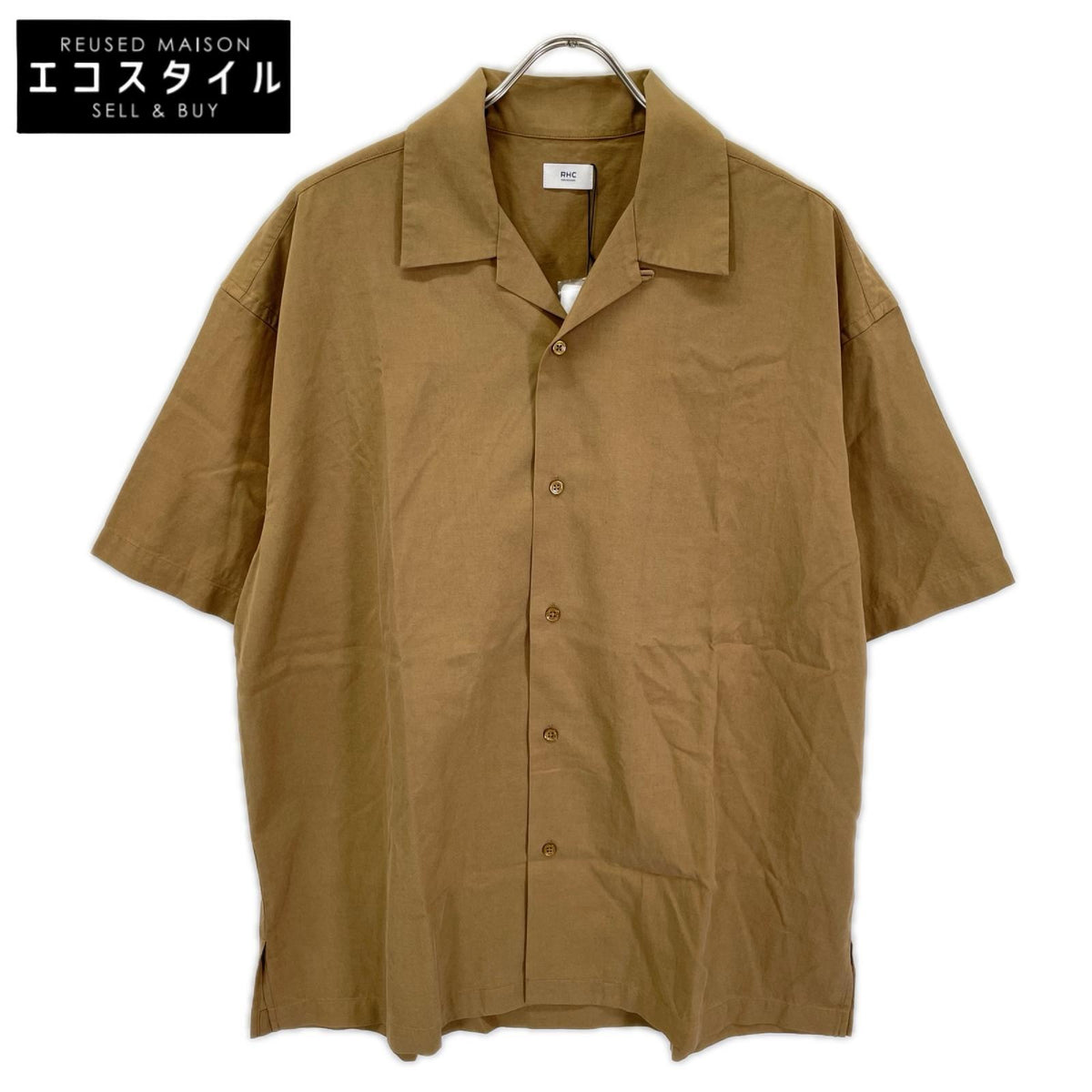 RHC アールエイチシー 4120700154 ブラウン テンセルコットン ショートスリーブシャツ トップス