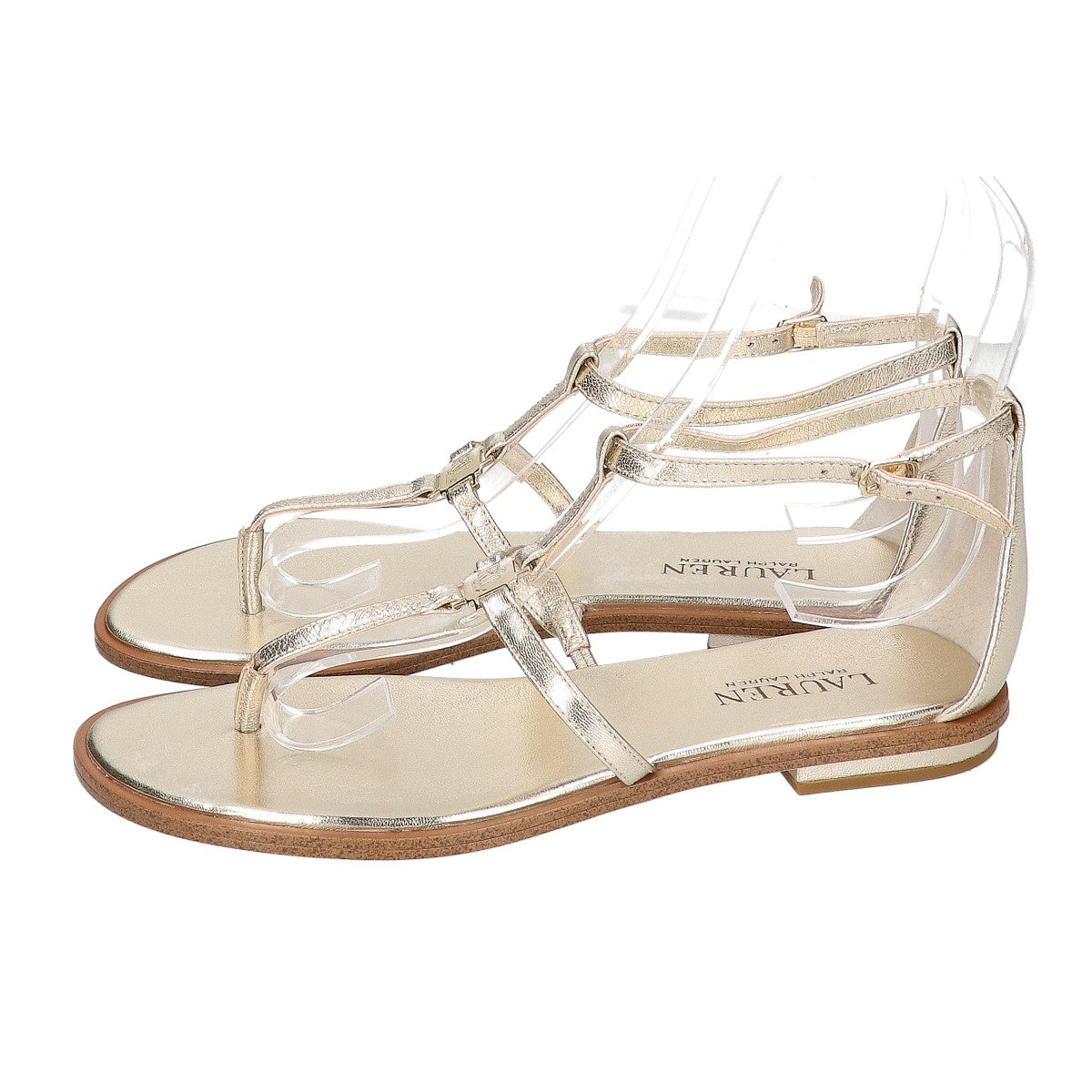LAUREN RALPH LAUREN ローレン ラルフローレン 【美品】Nalaine ストラップ フラットサンダル シューズ