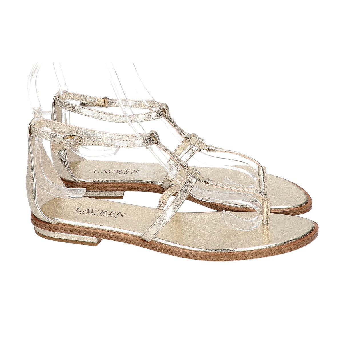LAUREN RALPH LAUREN ローレン ラルフローレン 【美品】Nalaine ストラップ フラットサンダル シューズ