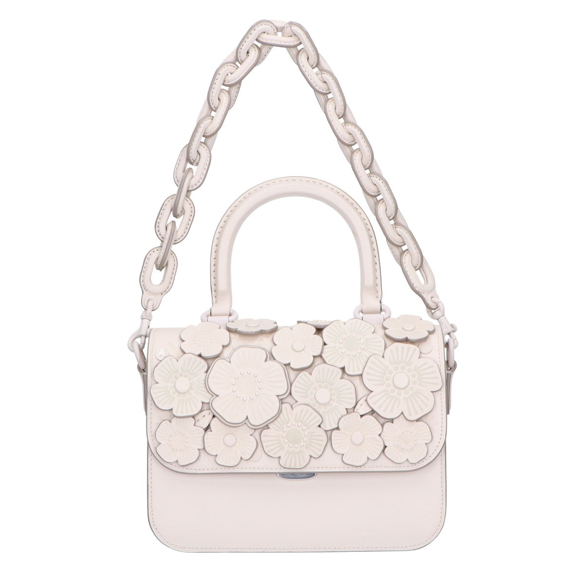 COACH コーチ 美品 グラブタンレザー ティーローズ ローグ トップハンドルバッグ ハンドバッグ