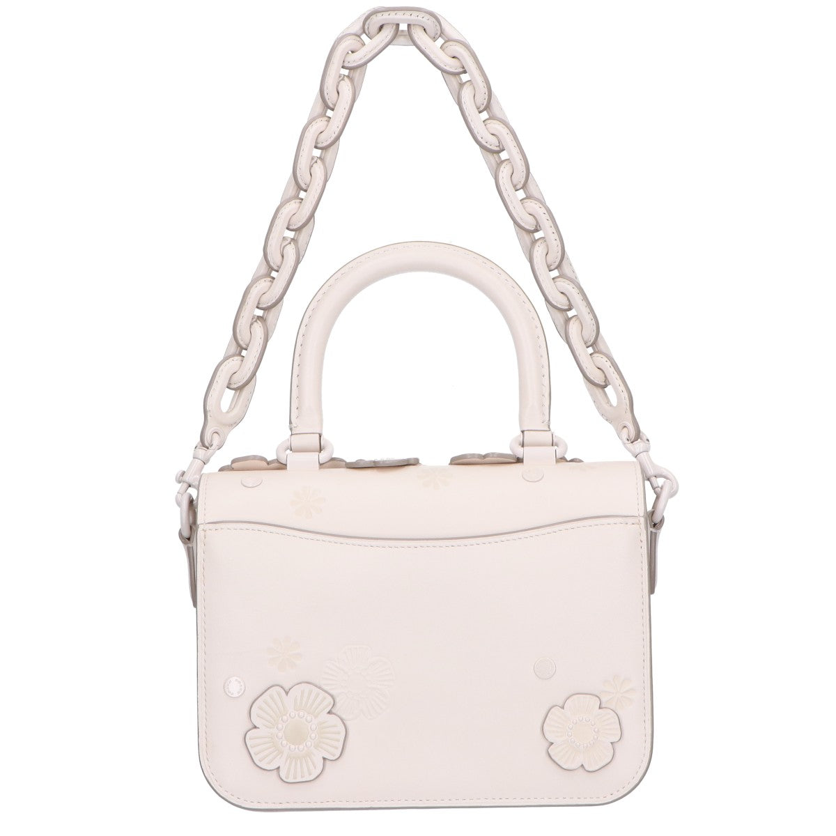 COACH コーチ 美品 グラブタンレザー ティーローズ ローグ トップハンドルバッグ ハンドバッグ