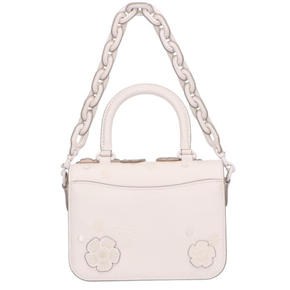COACH コーチ 美品 グラブタンレザー ティーローズ ローグ トップハンドルバッグ ハンドバッグ