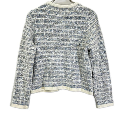 ANAYI アナイ 10231816350 ブルー コットン混 ノーカラー ラメツイードジャケット ジャケット