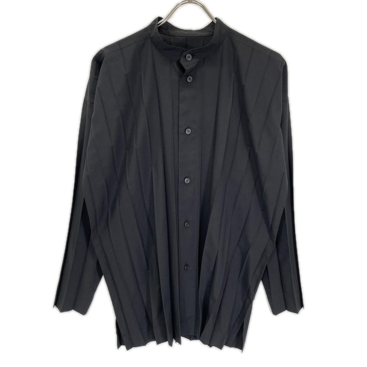 HOMME PLISSE ISSEY MIYAKE オムプリッセ イッセイミヤケ 26年製 HP63FJ301 ブラック EDGE SHIRT ロングスリーブ シャツ トップス