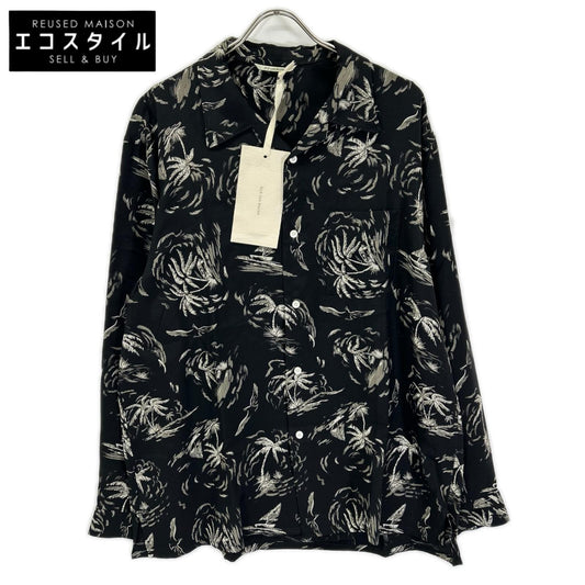 OLDJOE&CO. オールドジョー 26SS 2610J-SH19 ブラック パームツリー柄 ORIGINAL PRINTED OPEN COLLAR SHIRTS トップス