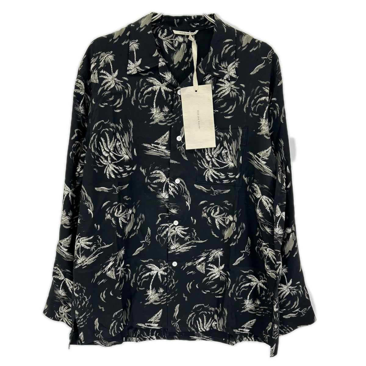 OLDJOE&CO. オールドジョー 26SS 2610J-SH19 ブラック パームツリー柄 ORIGINAL PRINTED OPEN COLLAR SHIRTS トップス