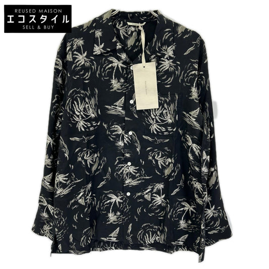 OLDJOE&CO. オールドジョー 26SS 2610J-SH19 ブラック パームツリー柄 ORIGINAL PRINTED OPEN COLLAR SHIRTS トップス