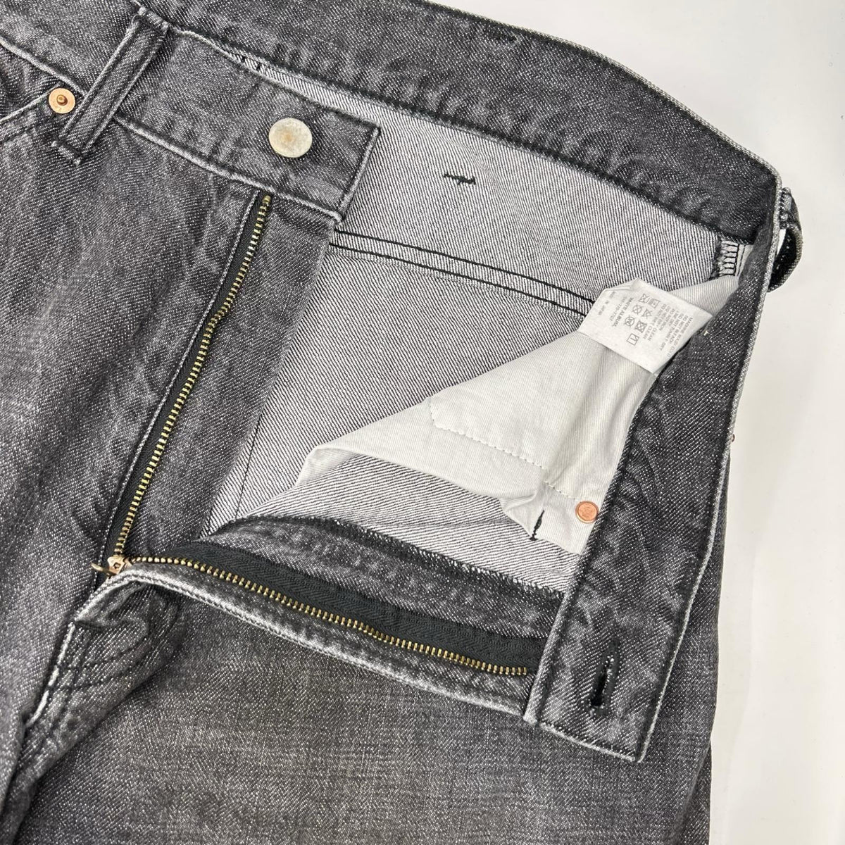 B-005-P02a フェードブラック denim pant/デニムパンツ ボトムス