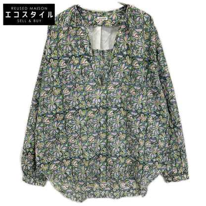 NICENESS ナイスネス NN-5701Y13 ブルー ASHA.C/アシャ.C フローラルプリント ペザントシャツ トップス