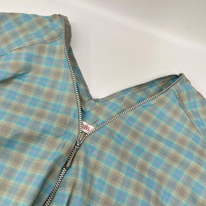 NICENESS ナイスネス 25SS NN-2402Y15 ブルーグレー HARPER/ハーパー オンブレチェック ハーフジップシャツ トップス