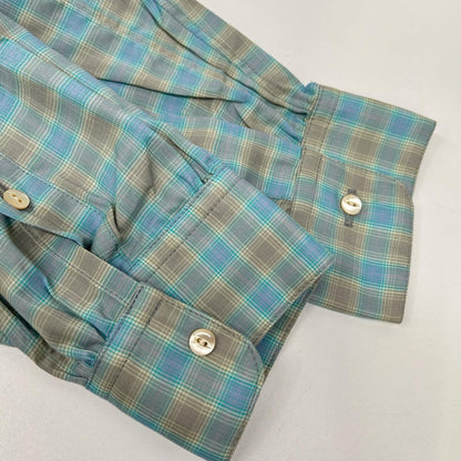 NICENESS ナイスネス 25SS NN-2402Y15 ブルーグレー HARPER/ハーパー オンブレチェック ハーフジップシャツ トップス