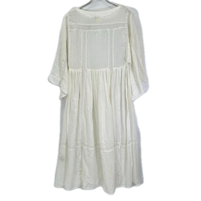 オフホワイト LILIA JAMDANI DRESS/レ―スワンピース ワンピース
