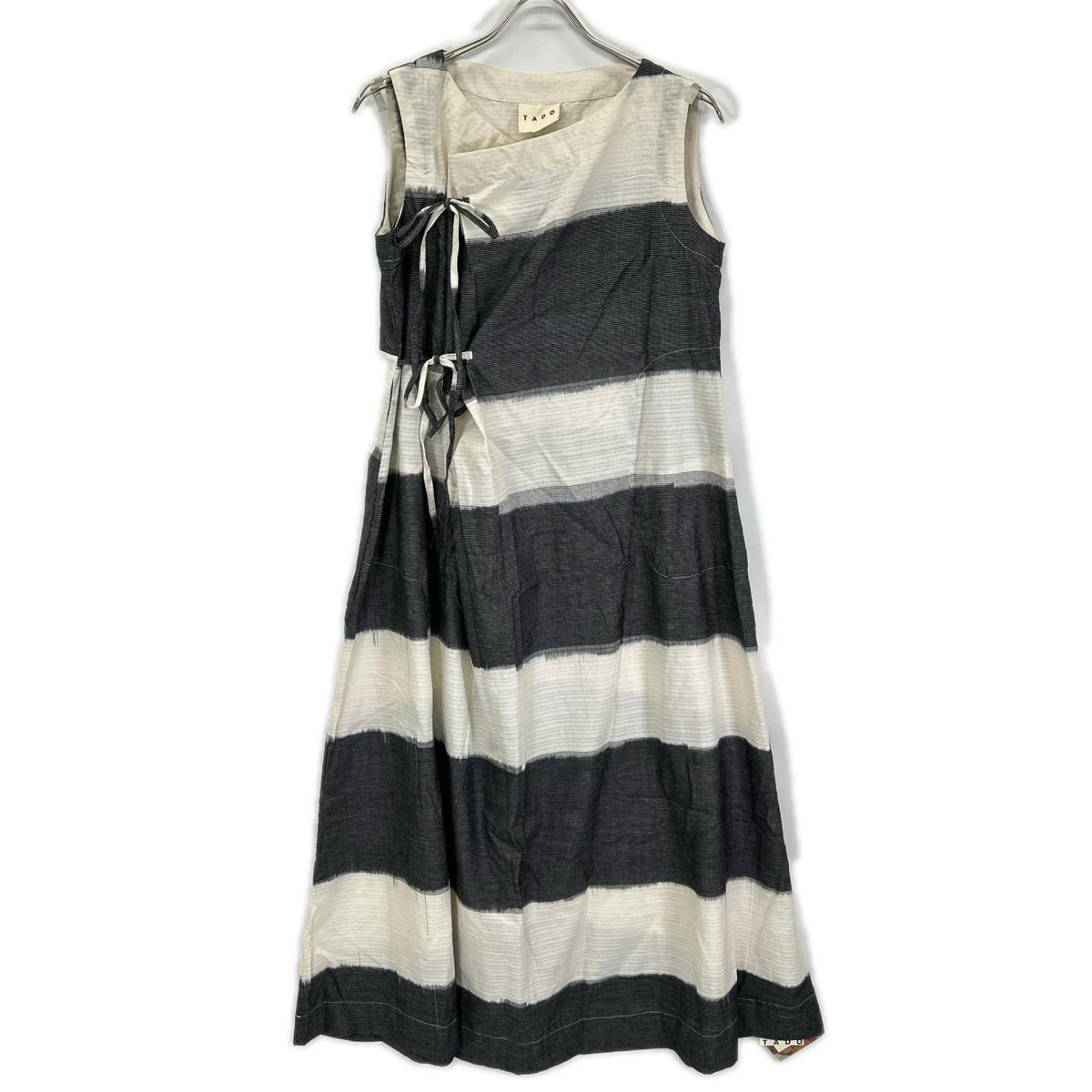 グレー×ホワイト イカット TADO KALI DRESS ワンピース