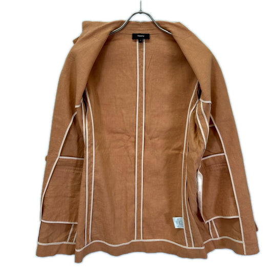 Theory セオリー ピンク系 リネン ダブルボタン ジャケット ジャケット