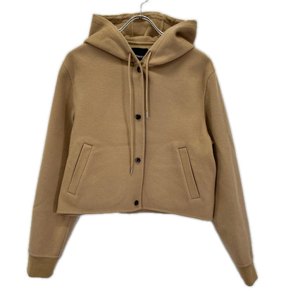 Theory セオリー ベージュ ウールカシミヤダブルフェイスフードジャケット コート
