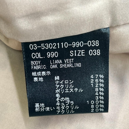 theory luxe セオリーリュクス 25AW ベージュ系 OAK SHEARLING LIANA VEST ベスト ベスト