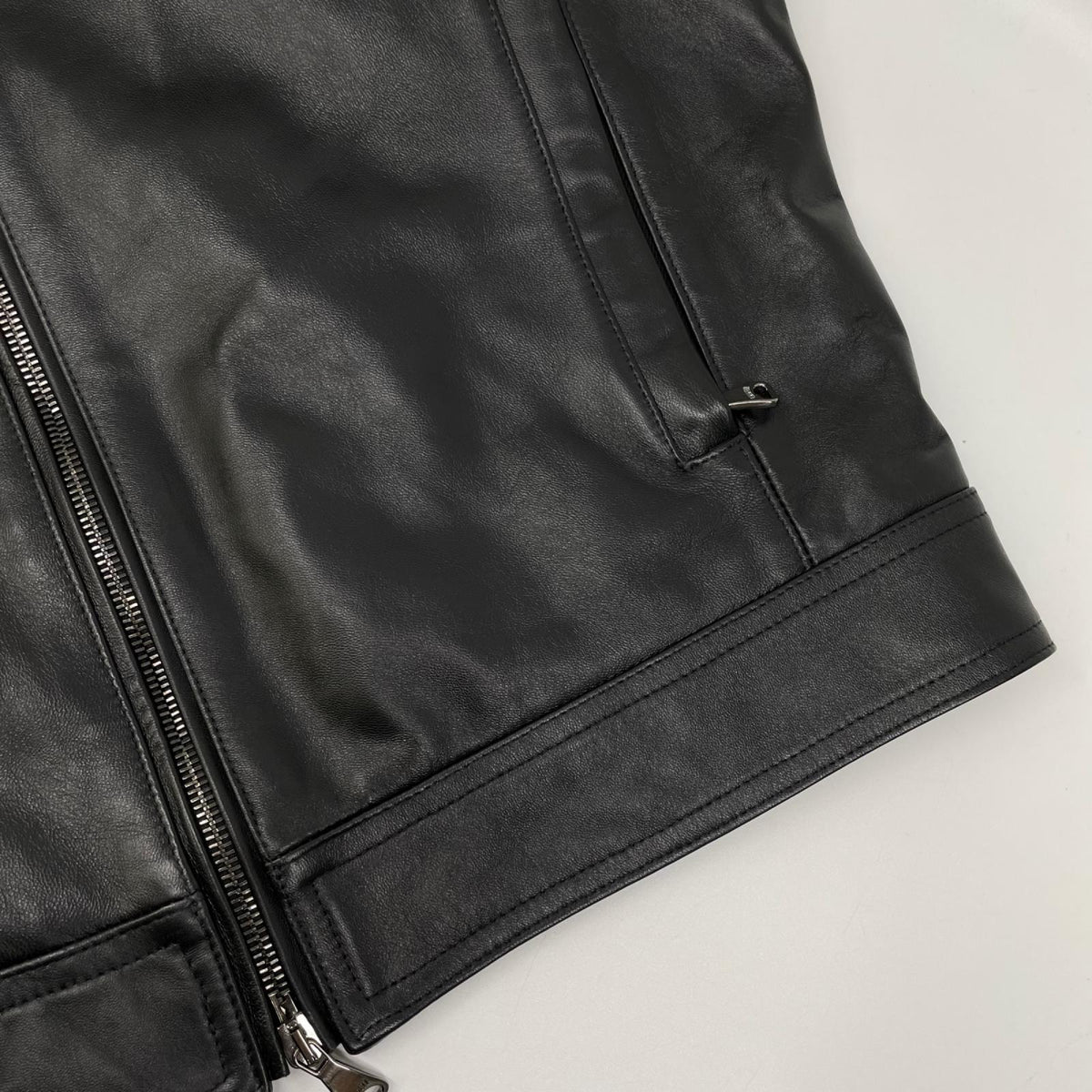 EMMETI エンメティー GIAPPONE-078 JURI/ユリ ブラック ラムスキン W-ZIP シングルライダースジャケット ジャケット