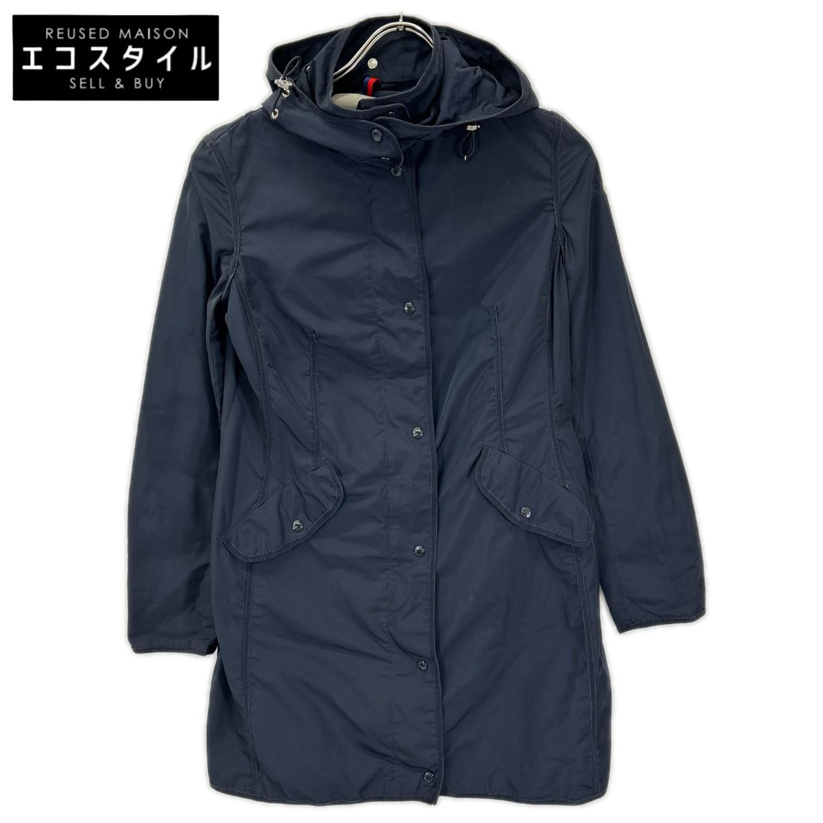 MONCLER モンクレール 13年製 ARGELIA/ネイビー アルジェリア フード付き ナイロンコート コート