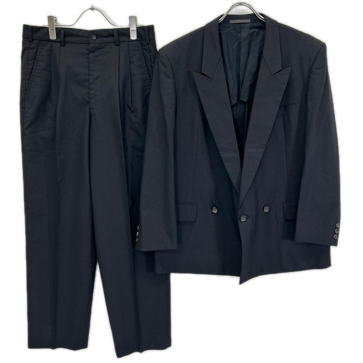 COMMEdesGARCONS HOMME コムデギャルソンオム 88年製 HS-11025S ブラック ピークドラペル スーツ セットアップ スーツ セットアップ