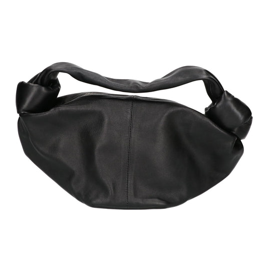 BOTTEGA VENETA ボッテガヴェネタ 新品同様 629635 スムースカーフスキン ダブルノット ミニホーボーバッグ ハンドバッグ