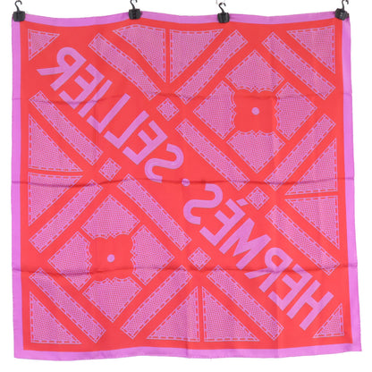 HERMES エルメス 【美品】HERMES SELLIER ガヴロッシュ セリエ シルク カレ90 スカーフ