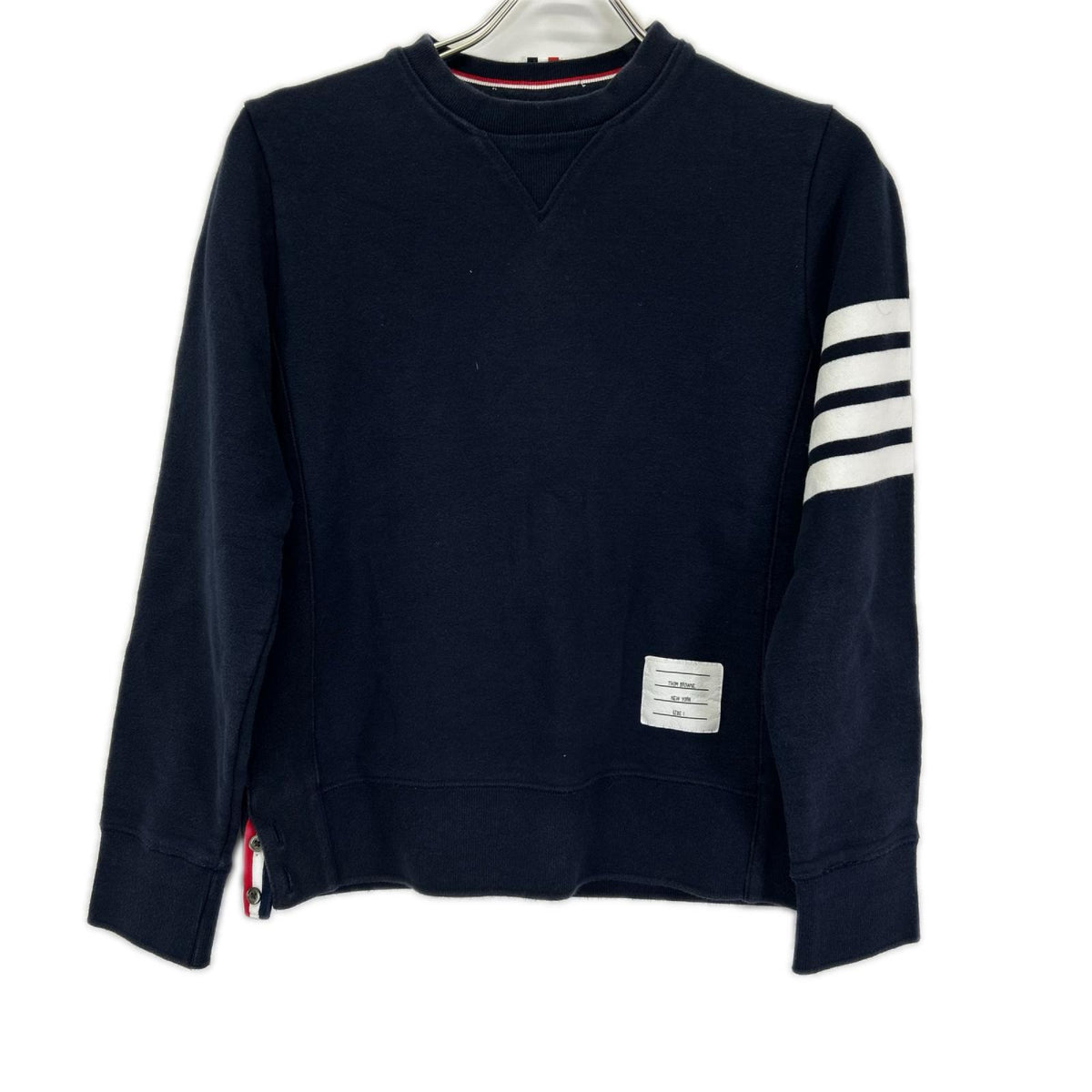 THOM BROWNE トムブラウン MJT021H-00535461 ネイビー コットン クラシック ループバック 4-BAR スウェットシャツ トップス