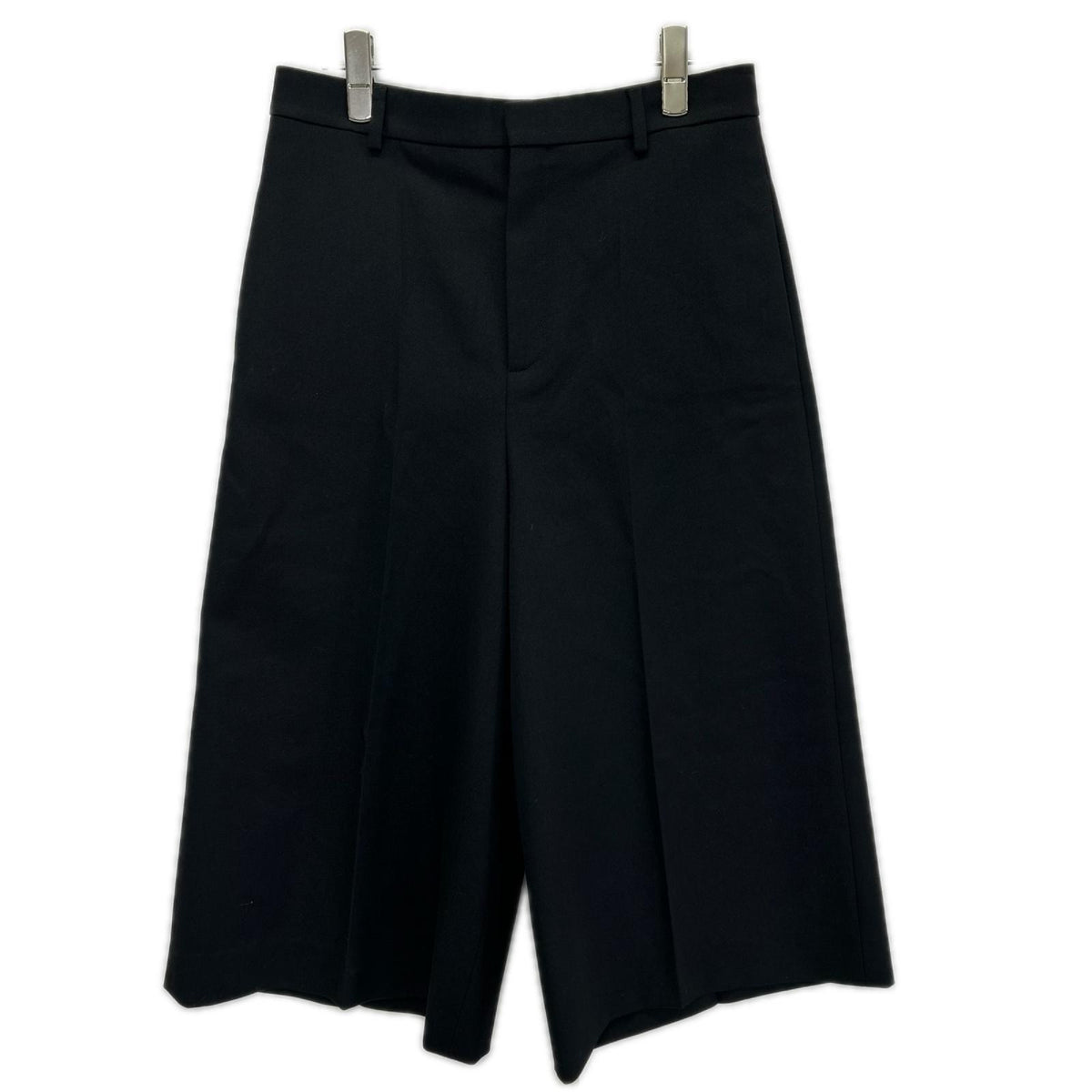 CELINE セリーヌ エディ期 2P233092D ブラック ウール センタープレス ワイドクロップドパンツ ボトムス