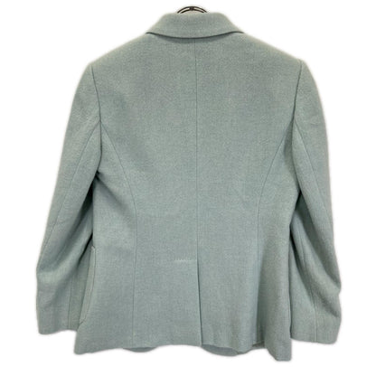 Max Mara マックスマーラ 104603790 ペールブルー カシミヤ100 センターベント シングルテーラードジャケット ジャケット
