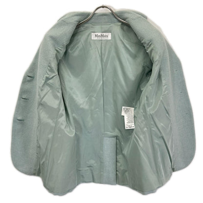 Max Mara マックスマーラ 104603790 ペールブルー カシミヤ100 センターベント シングルテーラードジャケット ジャケット
