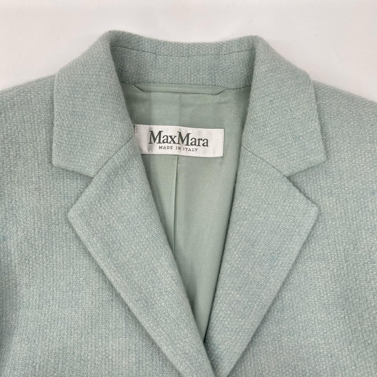Max Mara マックスマーラ 104603790 ペールブルー カシミヤ100 センターベント シングルテーラードジャケット ジャケット