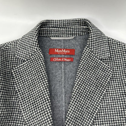 MAXMARA STUDIO マックスマーラスタジオ CUCITO AMANO/クチートアマーノ 604602196 グレー ヴァージンウール ハウンドトゥース テーラードジャケット ジャケット