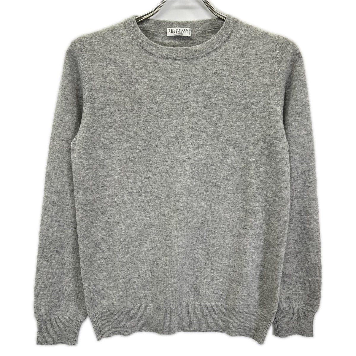 BRUNELLO CUCINELLI ブルネロクチネリ 01886120540 グレー カシミヤ100 クルーネック ニットプルオーバー トップス