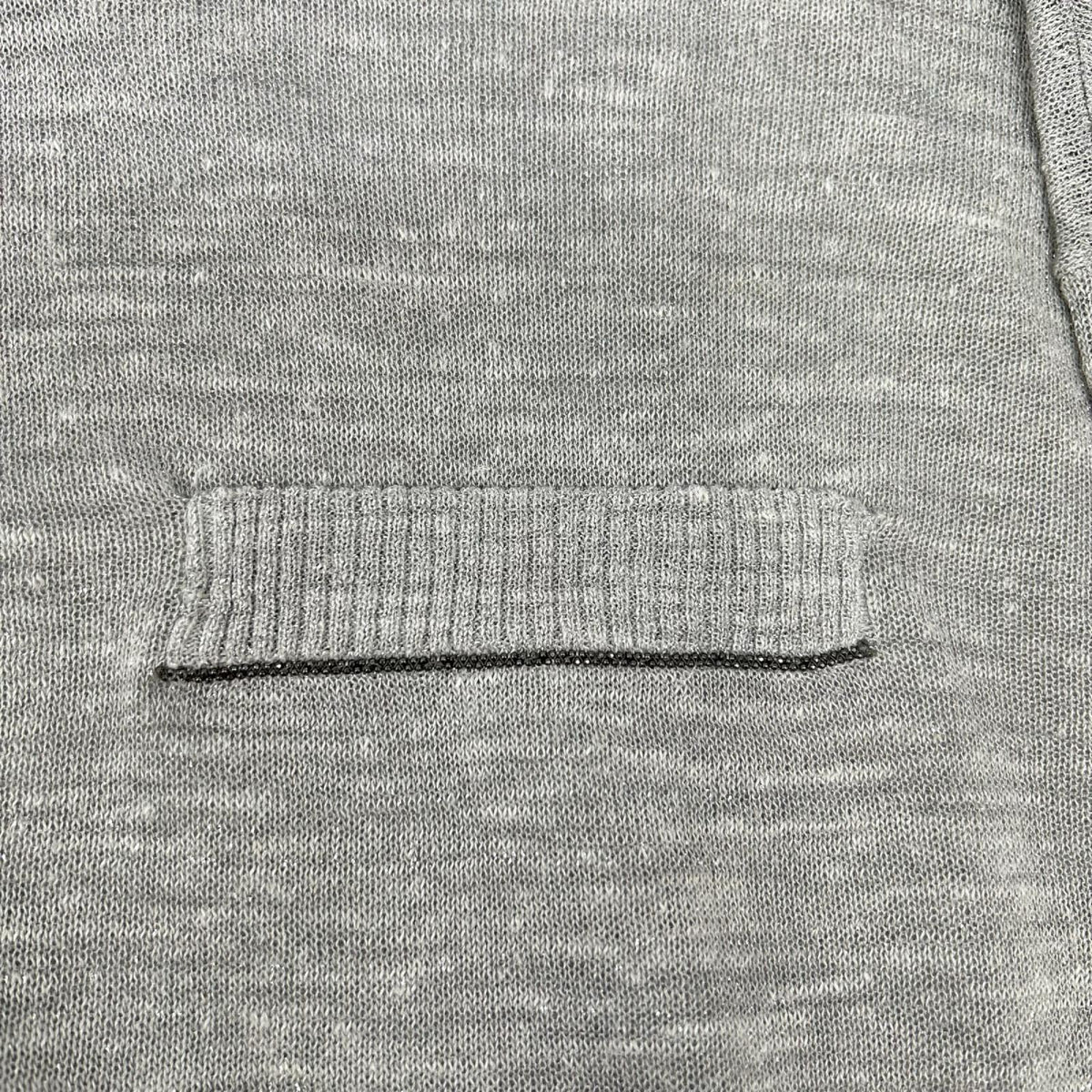 BRUNELLO CUCINELLI ブルネロクチネリ 251 61MCL001 グレー リネンブレンド ロングスリーブ シアーラメニットソー トップス