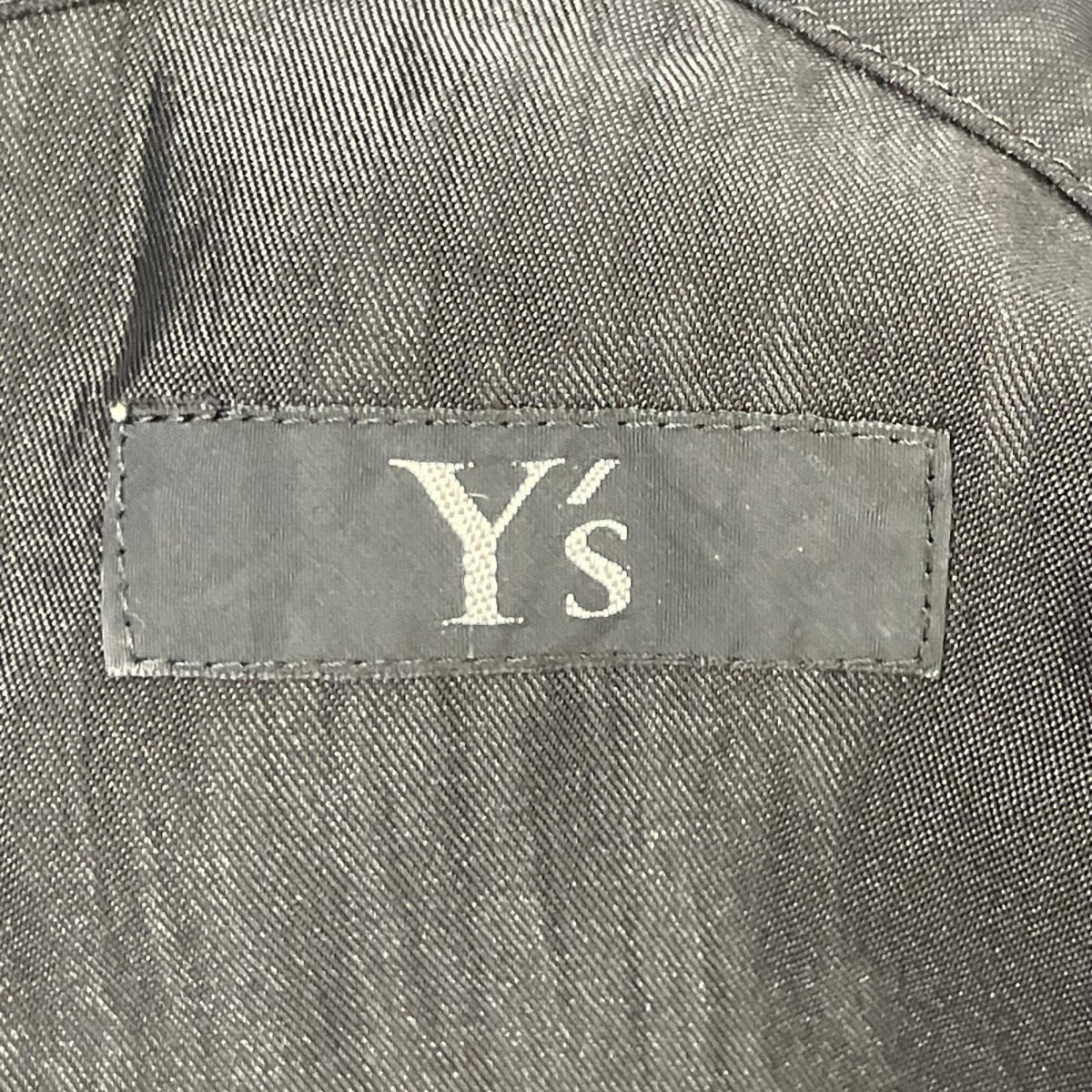 Y's ワイズ YM-B01-605 ブラック リネン混合 ロングスリーブ ボタンシャツ トップス