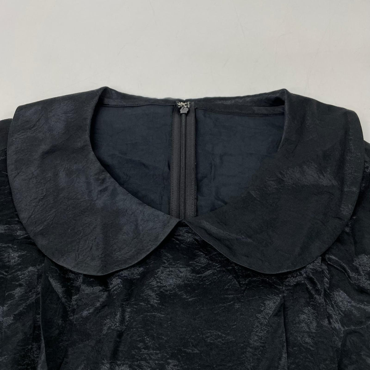 tricotCOMMEdesGARCONS トリココムデギャルソン 09SS TD-O025 ブラック サテン ティアード ロングスリーブ ワンピース ワンピース