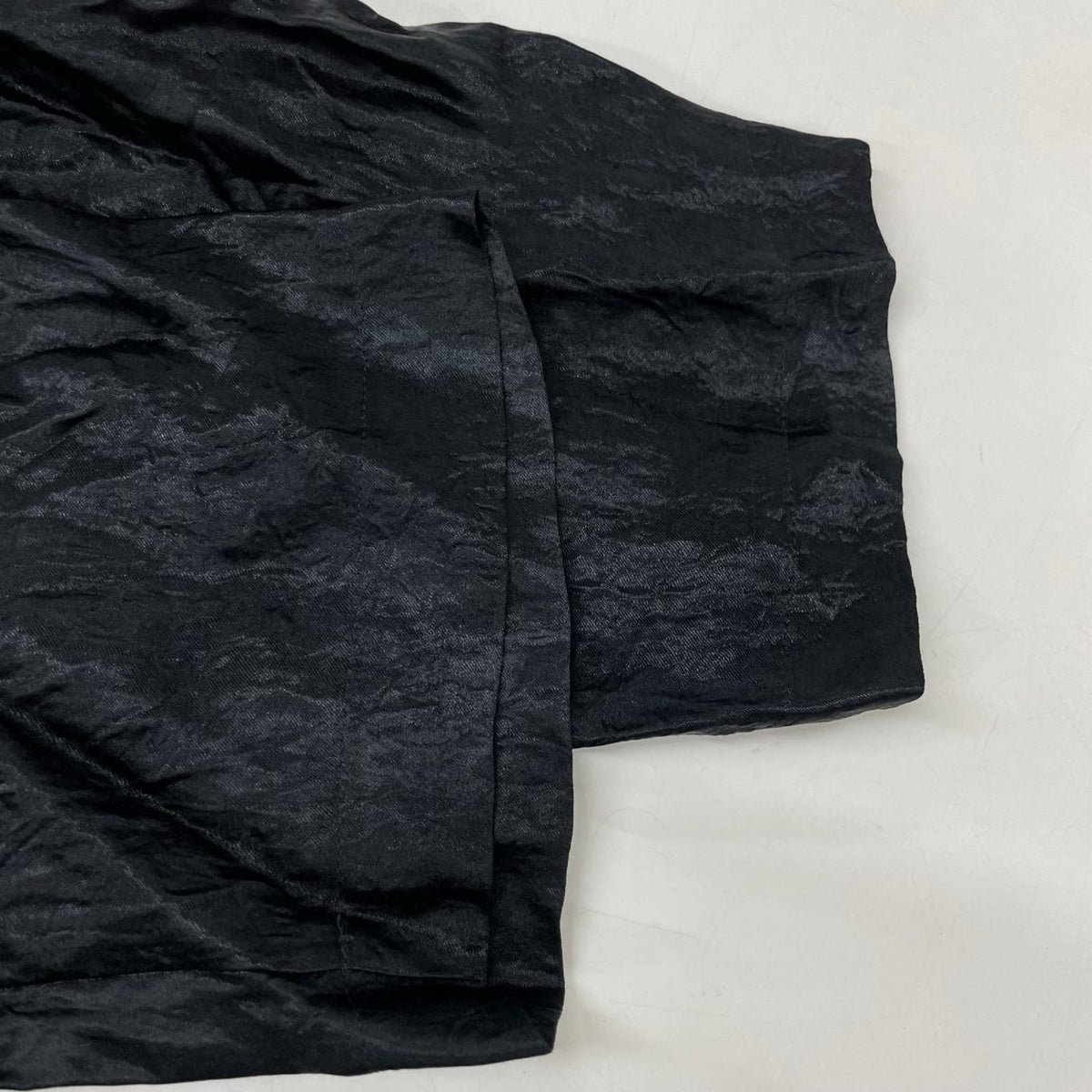 tricotCOMMEdesGARCONS トリココムデギャルソン 09SS TD-O025 ブラック サテン ティアード ロングスリーブ ワンピース ワンピース