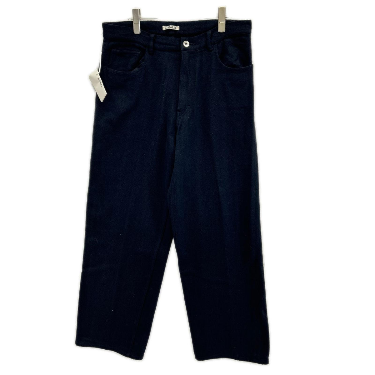 AURALEE オーラリー 26SS A26SP01SD ブラック SILK NEP DENIM 5P WIDE PANTS ボトムス