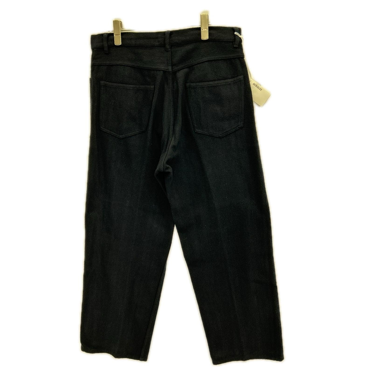 AURALEE オーラリー 26SS A26SP01SD ブラック SILK NEP DENIM 5P WIDE PANTS ボトムス