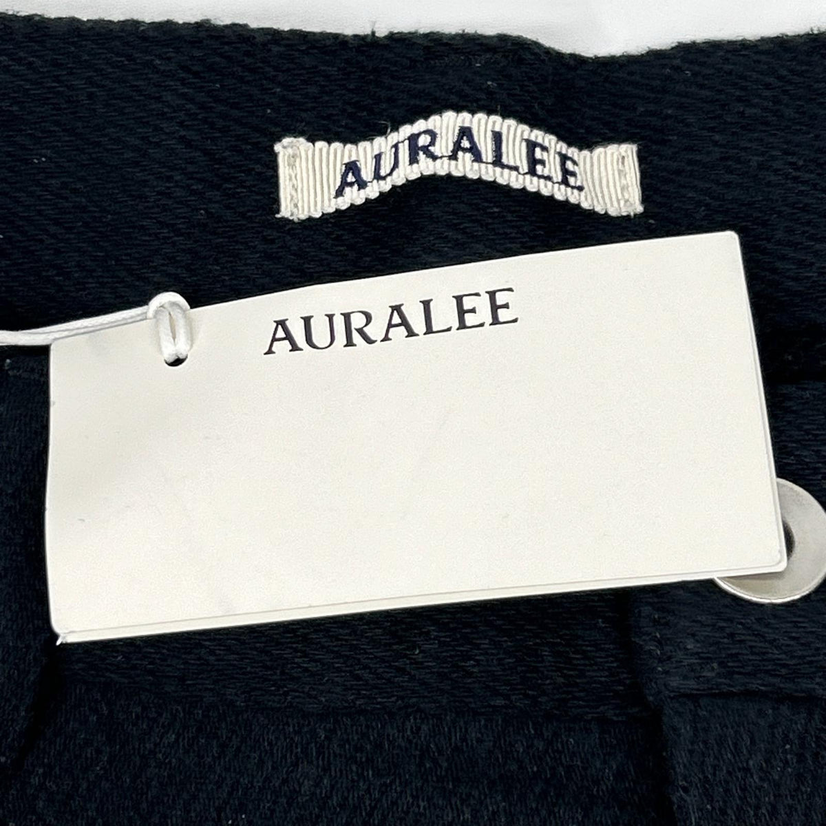 AURALEE オーラリー 26SS A26SP01SD ブラック SILK NEP DENIM 5P WIDE PANTS ボトムス