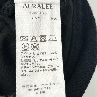 AURALEE オーラリー 26SS A26SP01SD ブラック SILK NEP DENIM 5P WIDE PANTS ボトムス