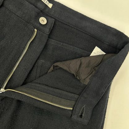 AURALEE オーラリー 26SS A26SP01SD ブラック SILK NEP DENIM 5P WIDE PANTS ボトムス