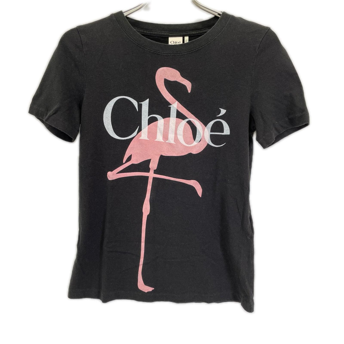 Chloe クロエ 26年製 CH26SJH08194070 ブラック コットンジャージー製フィットシルエット ロゴTシャツ トップス