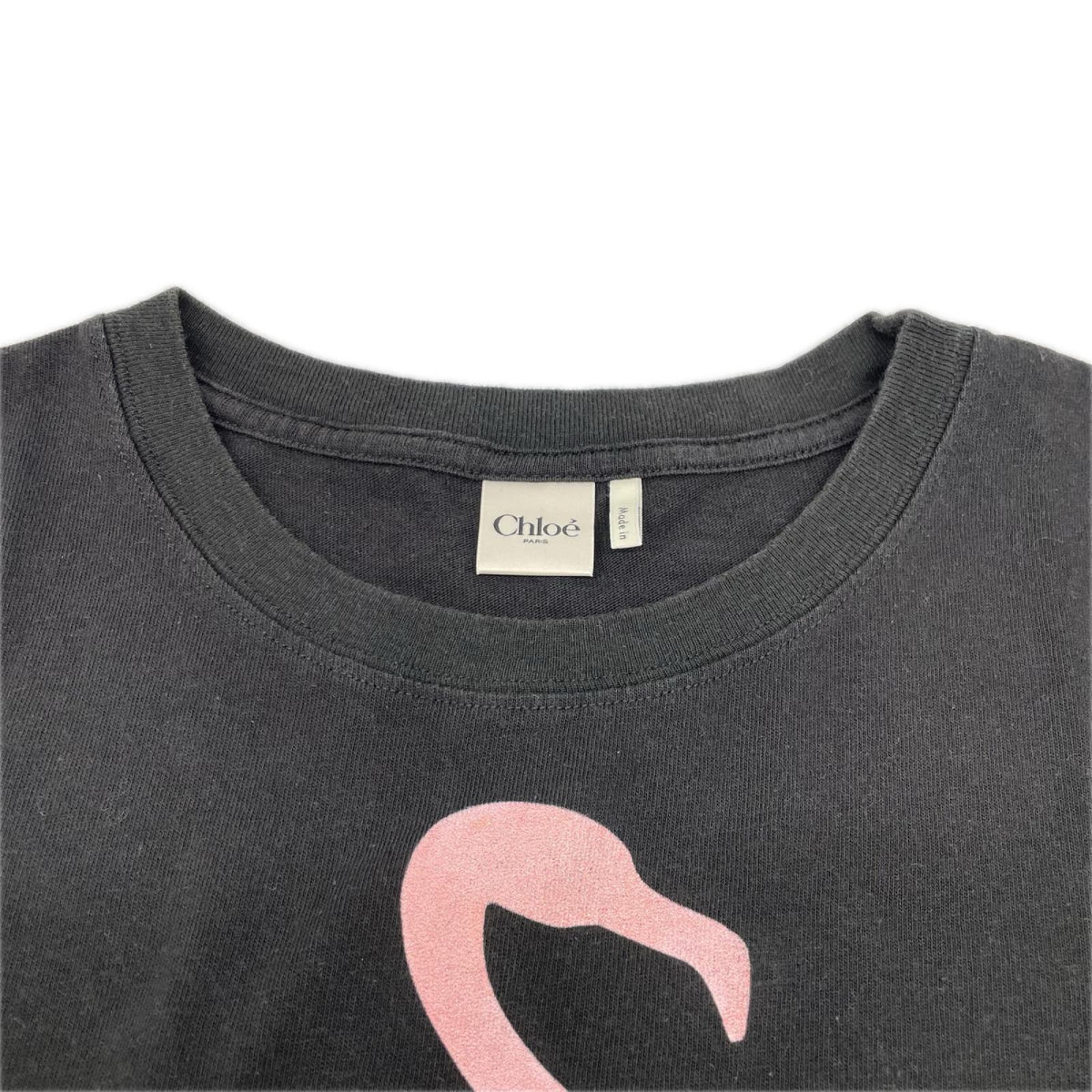 Chloe クロエ 26年製 CH26SJH08194070 ブラック コットンジャージー製フィットシルエット ロゴTシャツ トップス